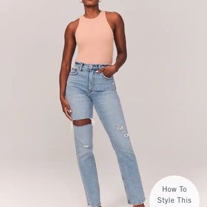 Abercrombie Curve Love 90’s Ultra High Rise Straight Jeans